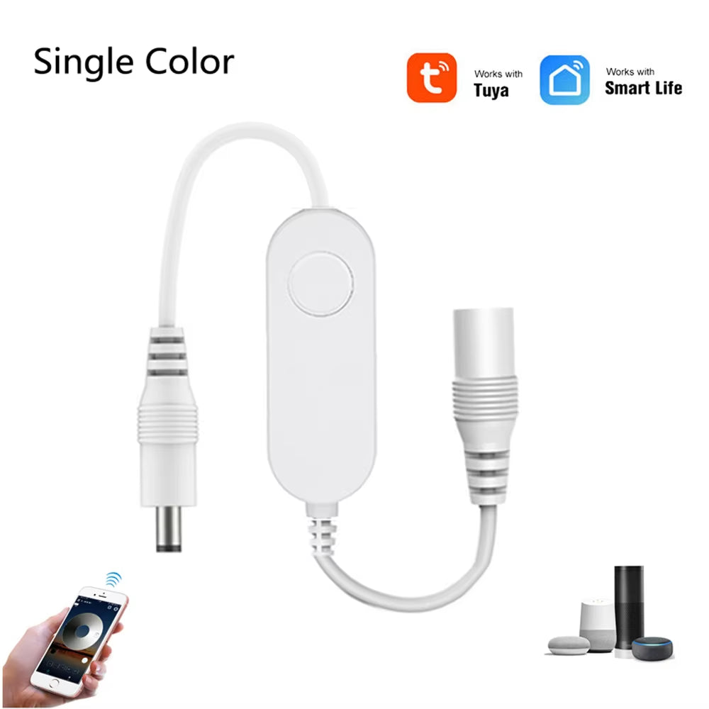 Wifi Smart Mini Led Controller DC 5V 12V 24V RGBW RGBWW RGB+CCT RGB Strip Controller TUYA Smart Life APP Echo plus Voice Control