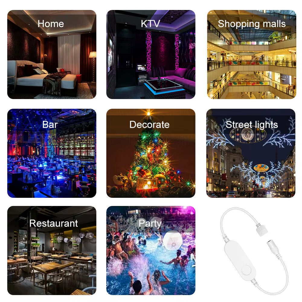 Tuya Smart Life Dimmer DC12 DC24V DC5V USB Wifi 5050 RGB/RGBW/RGBCCT Led Light Strip Single Color Controller for Alexa Google