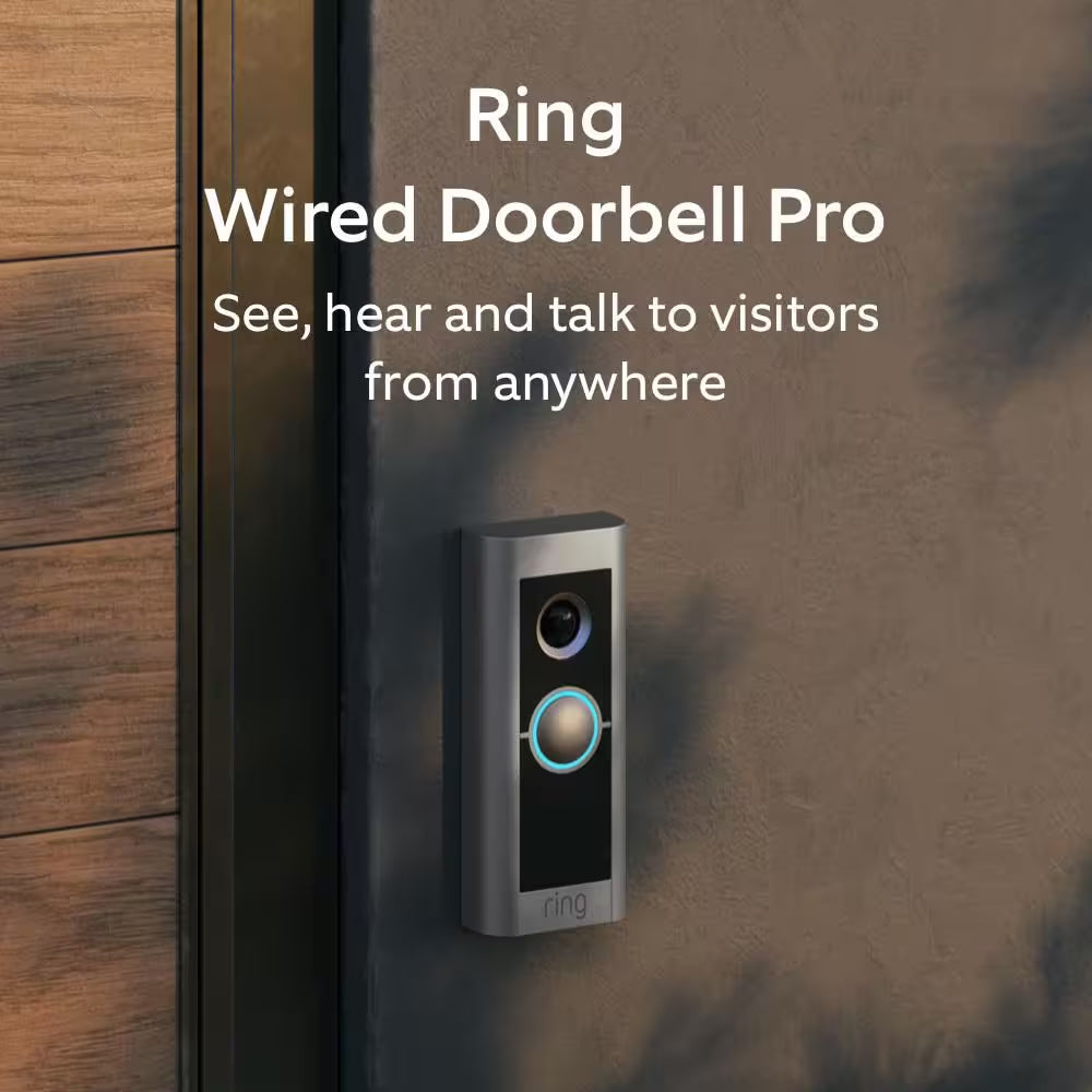 Wired Doorbell Pro - Advanced Smart Wi-Fi Video Doorbell Camera with Full HD Video, Bird's Eye View, and 3D Motion Detection