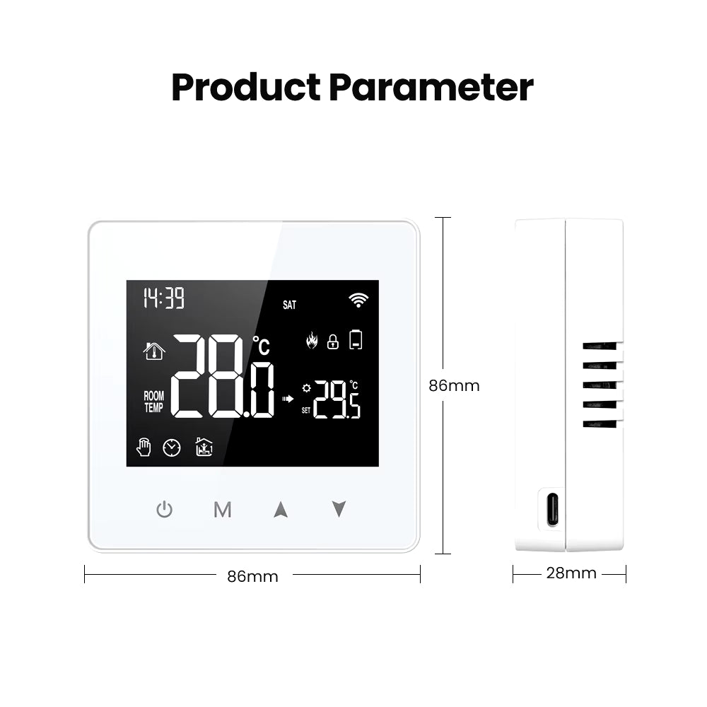 Tuya Wifi/Zigbee Smart Thermostat,Low Power Battery Water Gas Boiler Temperature Controller for Alexa Google Home Alice