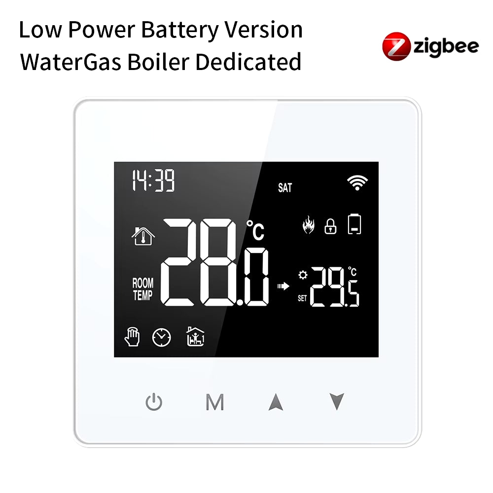 Tuya Wifi/Zigbee Smart Thermostat,Low Power Battery Water Gas Boiler Temperature Controller for Alexa Google Home Alice