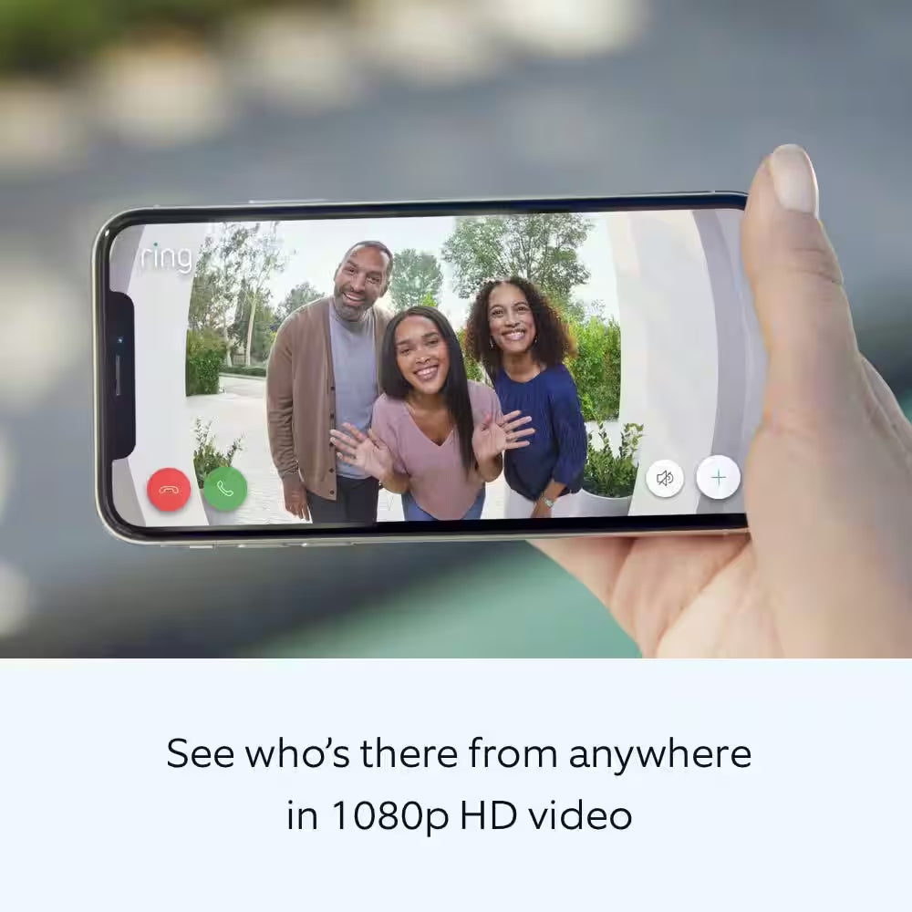 Wired Doorbell Plus - Smart Wi-Fi Video Doorbell Camera with Color Video Previews, Night Vision, and Instant Response Features