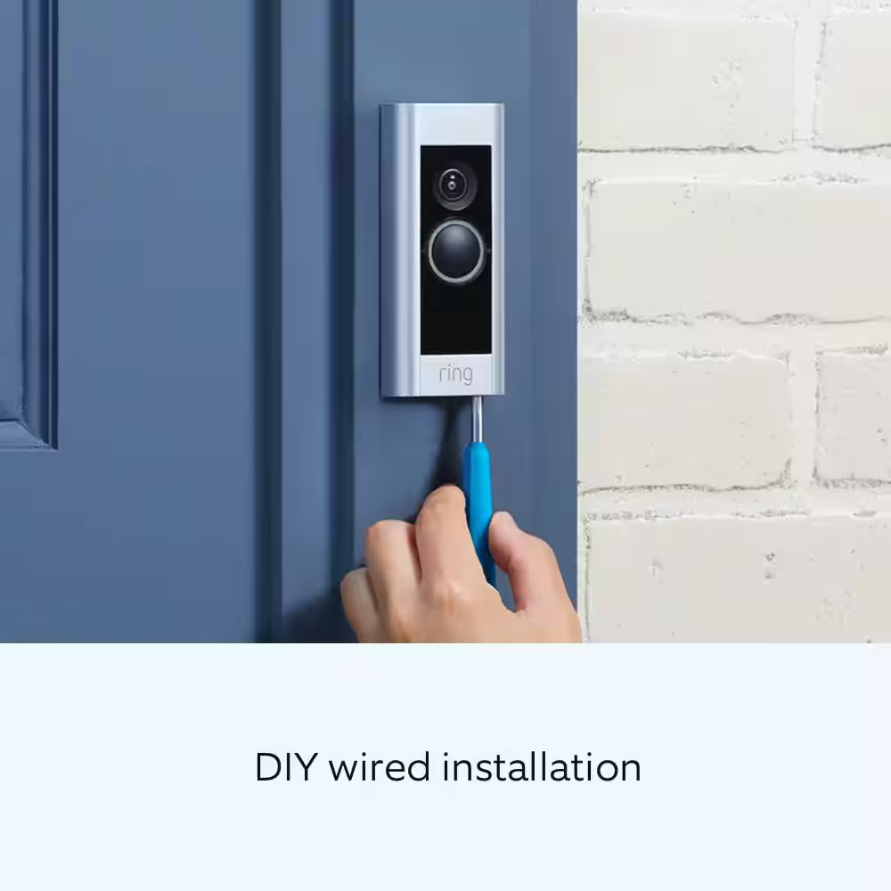 Wired Doorbell Plus - Smart Wi-Fi Video Doorbell Camera with Color Video Previews, Night Vision, and Instant Response Features