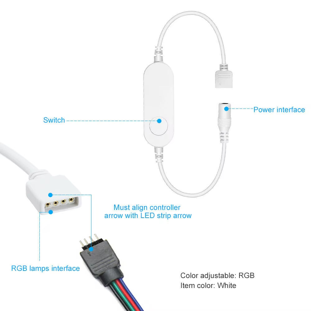 Wifi Smart Mini Led Controller DC 5V 12V 24V RGBW RGBWW RGB+CCT RGB Strip Controller TUYA Smart Life APP Echo plus Voice Control