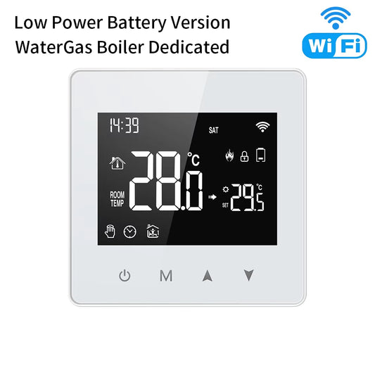 Tuya Wifi/Zigbee Smart Thermostat,Low Power Battery Water Gas Boiler Temperature Controller for Alexa Google Home Alice