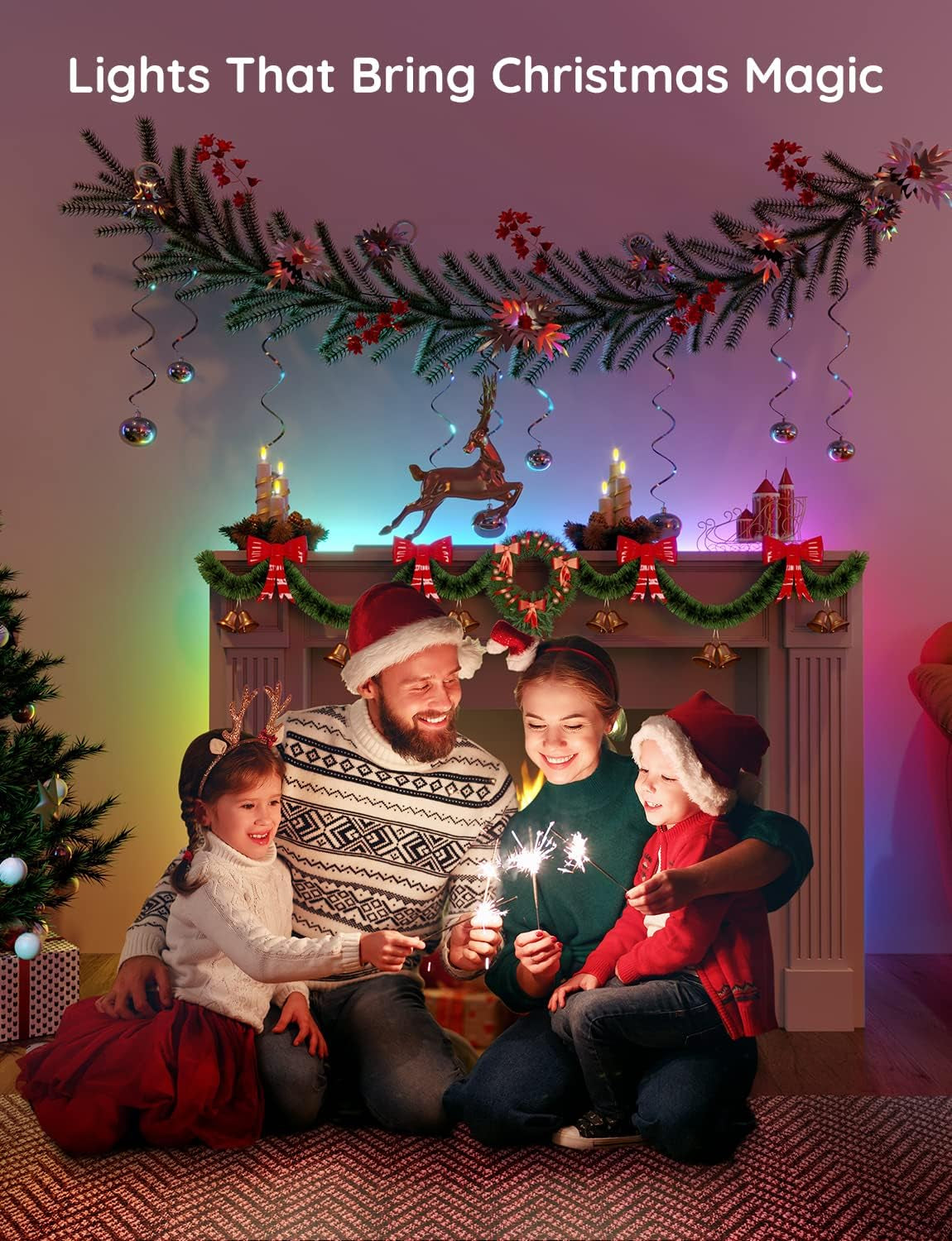 LED Strip Lights RGBIC, 16.4Ft Bluetooth Color Changing LED Lights with Segmented App Control, Smart LED Strip Color Picking, Music Sync LED Lights for Bedroom, Living Room, Party